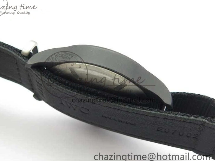 MIROTIME 1222 Pilot IW326901 Real Ceramic MK 1:1 Best Edition Black Dial On Nylon Strap MIYOTA FastDry 7126